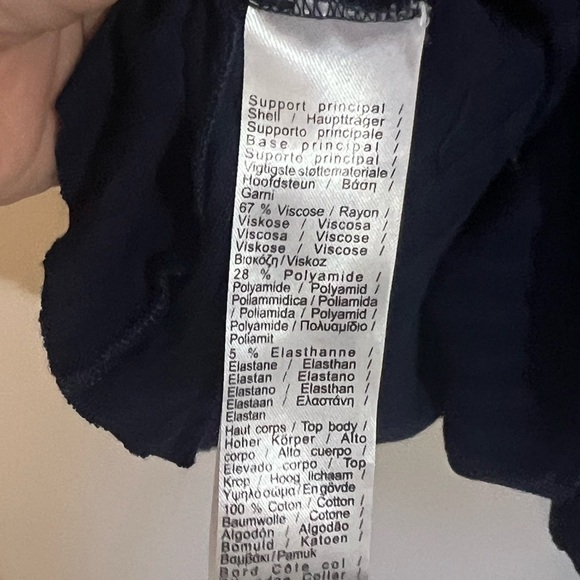 Lacoste Polo Dress Size 12 Girls Short Sleeves Color Block Pink Blue - Picture 7 of 7